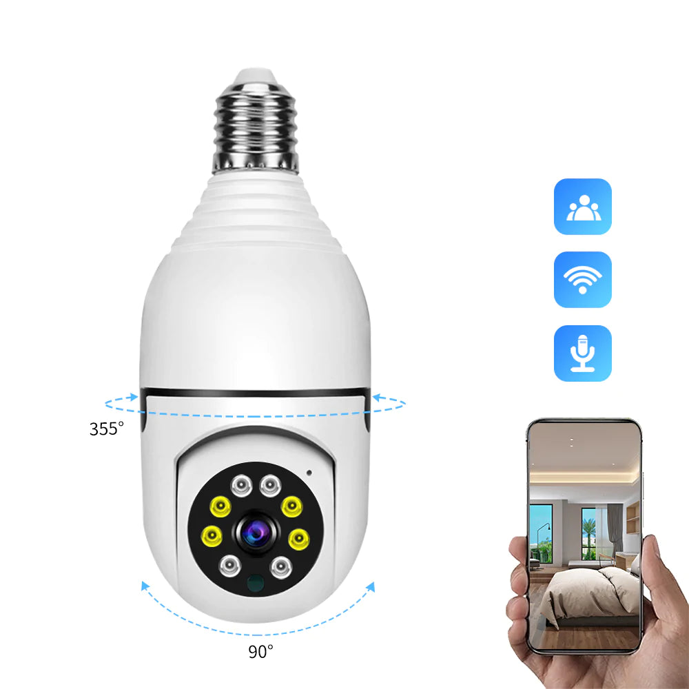 Ampoule caméra espion infrarouge Full HD et connectivité WiFi 