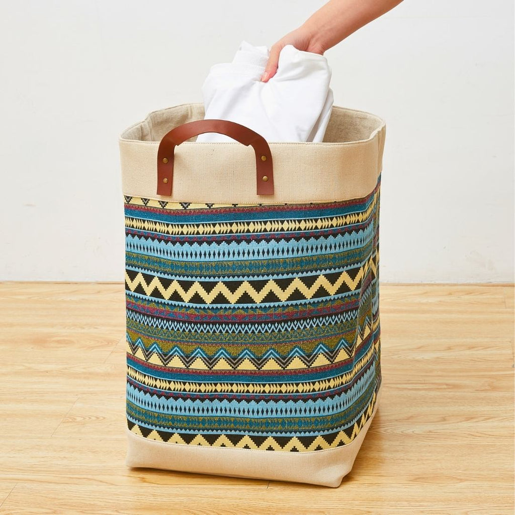 Panier Sac à Linge BOHO Chic (grande capacité) 56x35x35cm