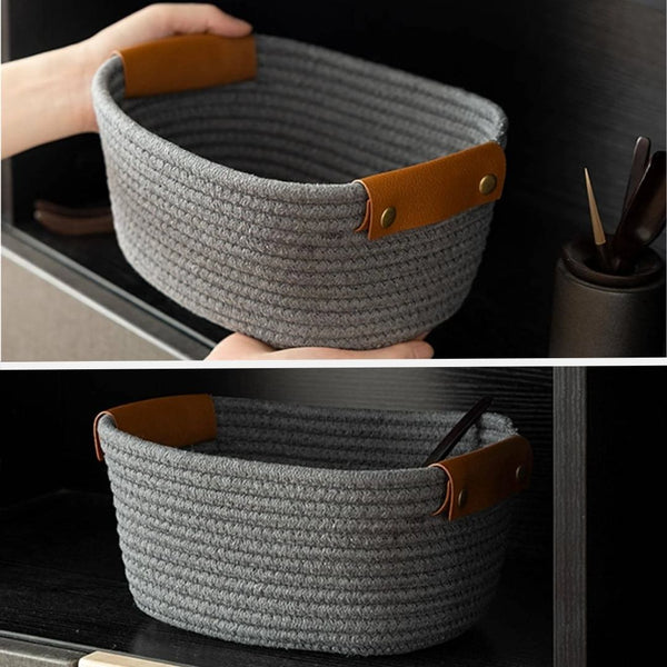 Sets de 2 et 3 Paniers de Rangement Boho - Gris