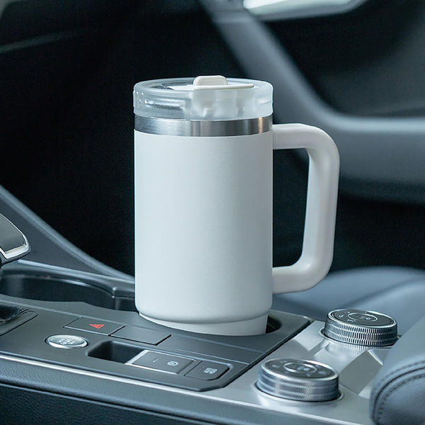 MUG Isotherme Premium - TYESO® AURA (900ML)  - BLANC