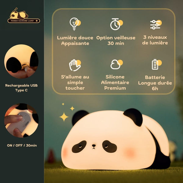 Veilleuse Tactile Rechargeable avec minuteur - Mon Panda