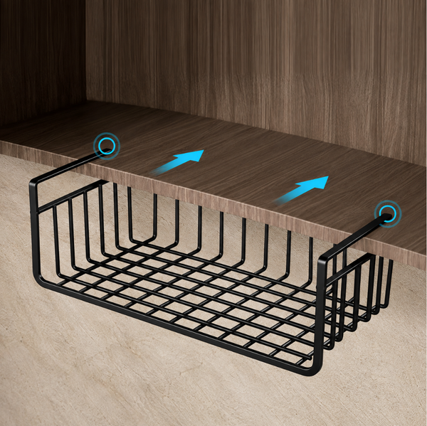 Étagère d’appoint pour placard – Panier sous étagère