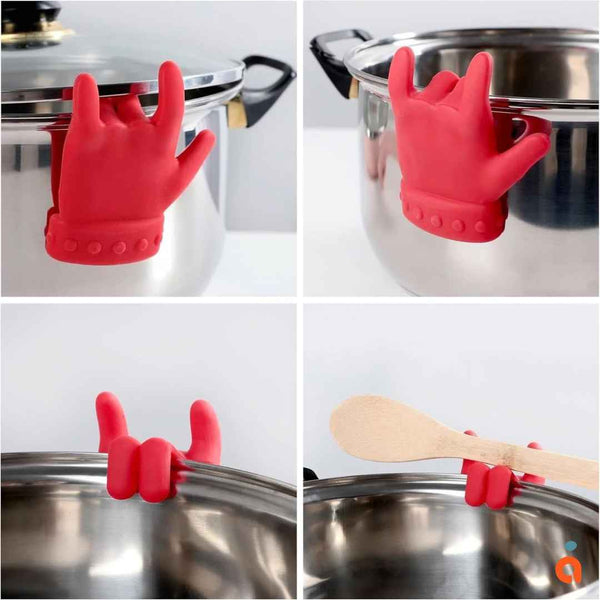 Support Silicone Multifonction pour Cuisine - Ustensiles & Couvercles