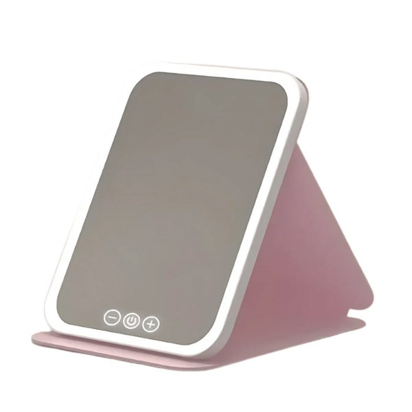 Miroir de Maquillage Portable avec Eclairage LED Rechargeable