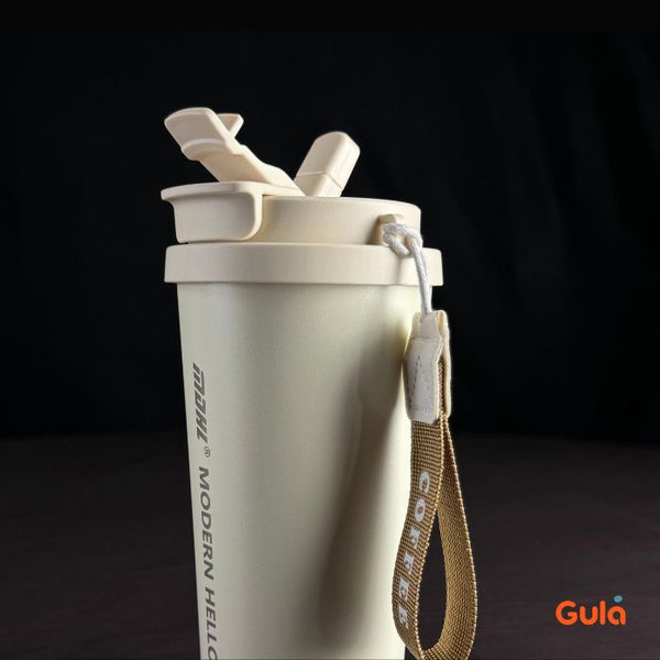 Mug Isotherme Elegant Premium - Thermos en Acier inoxydable & Céramique 530ML