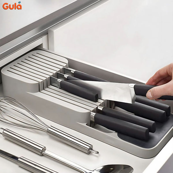 Organisateur de Couteaux Pratique – Rangement Optimal pour Tiroirs de Cuisine