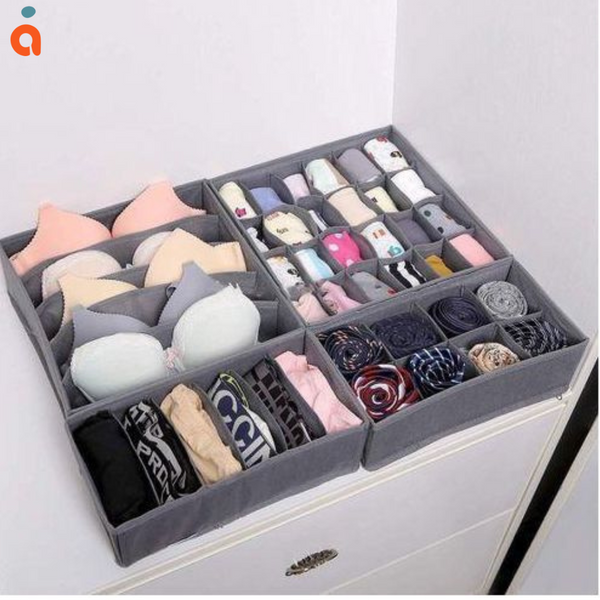 Pack 4 Organisateurs de Placard - Sous vêtements et Chaussettes