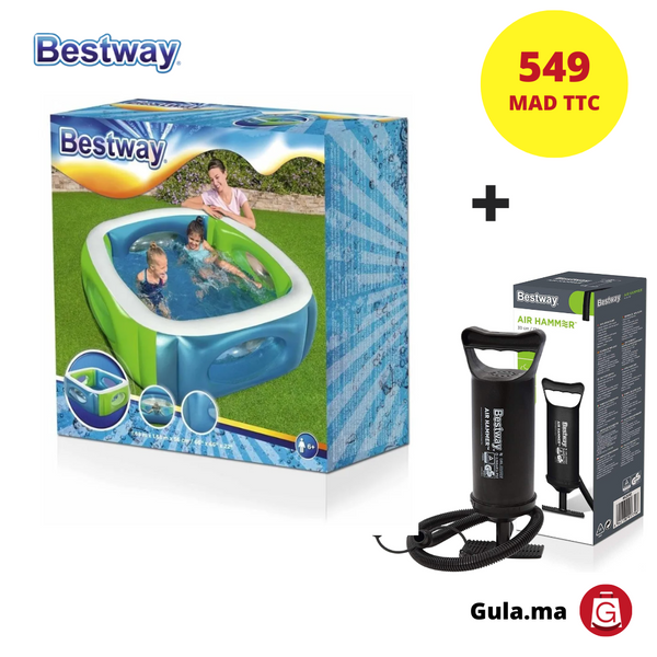 Bestway: Bouée Parasol bébé rose - Allobebe Maroc