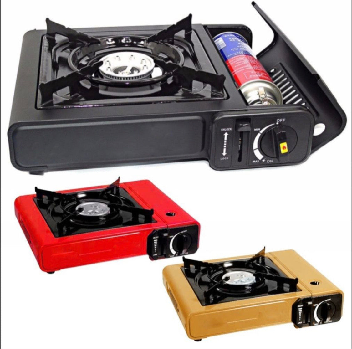 Réchaud à Gaz Portable EUROCAMPING - Diamètre 120 Mm - Pour Camping, Mer (Neuf)