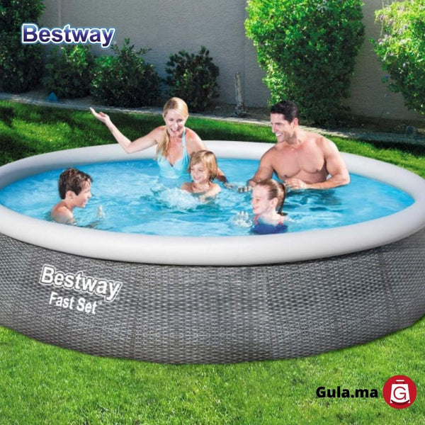 Piscine Hors Sol - Fast Set 3,96M Ø x 84 cm avec pompe - Bestway®