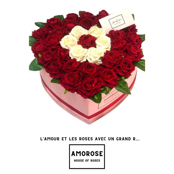HeartBox - Boîte de Roses Personnalisables  - AMOROSE®