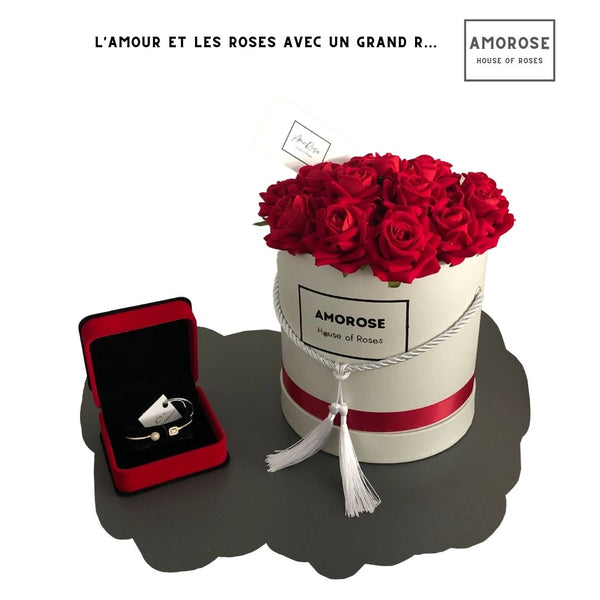 Boîte de Roses Ronde - Amorose®