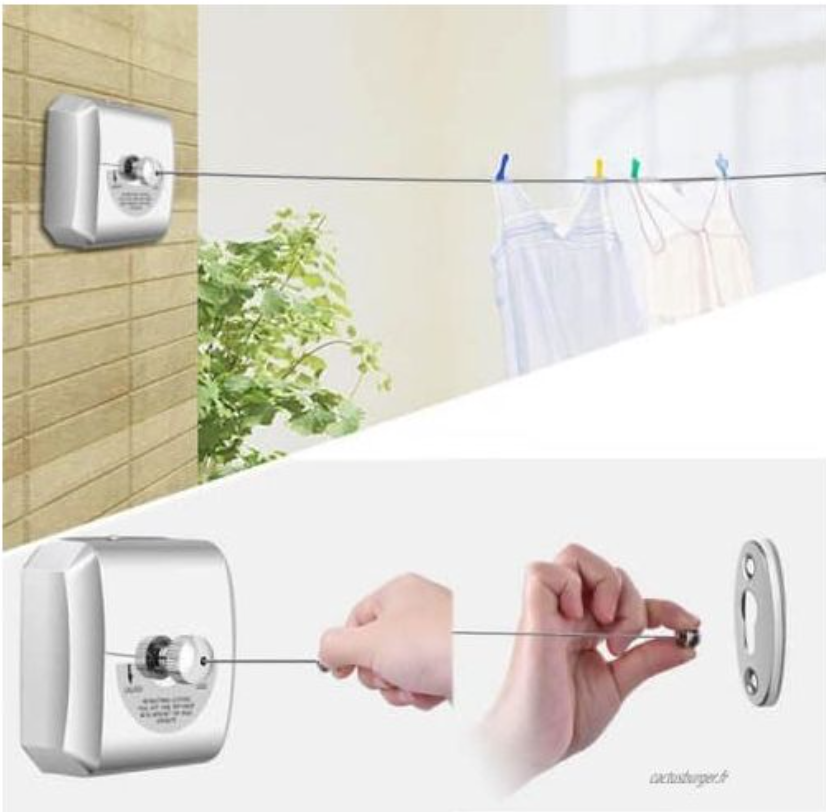 Étendoir à Linge rétractable 3m Ultra Pratique