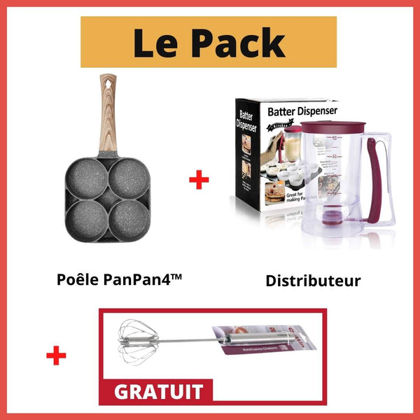 Pack Poêle à Pancake et Distributeur à pates et batteur gratuit